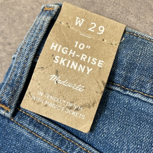 NWT Madewell High Rise Button Fly Skinny Jeans size 29 - Picture 9 of 14